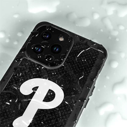 MLB Philadelphia Phillies Dark Wash iPhone 15 Pro Waterproof Case